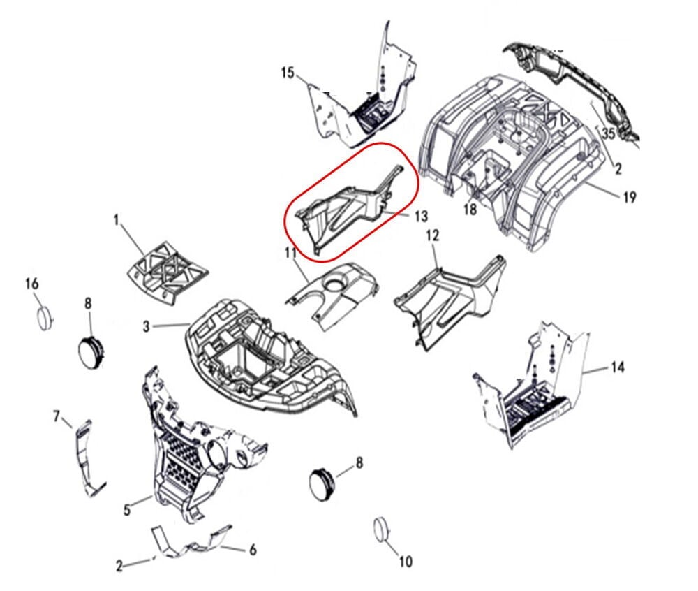 REGAL RAPTOR M210 Ayak İç Grenaj Sol Gri