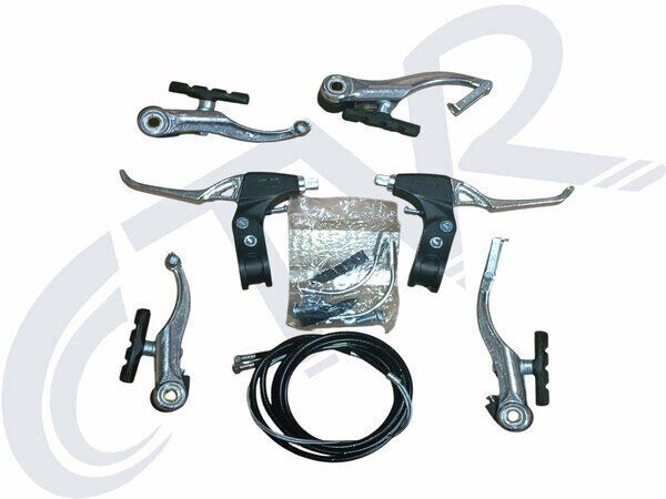 FREN TAKIMI (V BREAK) ALÜMİNYUM + YARI ALÜMİNYUM SİLVER 3 P MTB