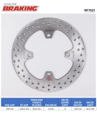 Kawazaki ZZR / ZX-14R 1400 KAWASAKI Z 750-800-1000 / VERSYS 1000 / ZZR 1400 YUVARLAK ARKA FREN DİSKİ