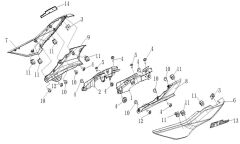 VOGE SR4 MAXİ 350 SELE ALTI SAĞ GRENAJ BEYAZ