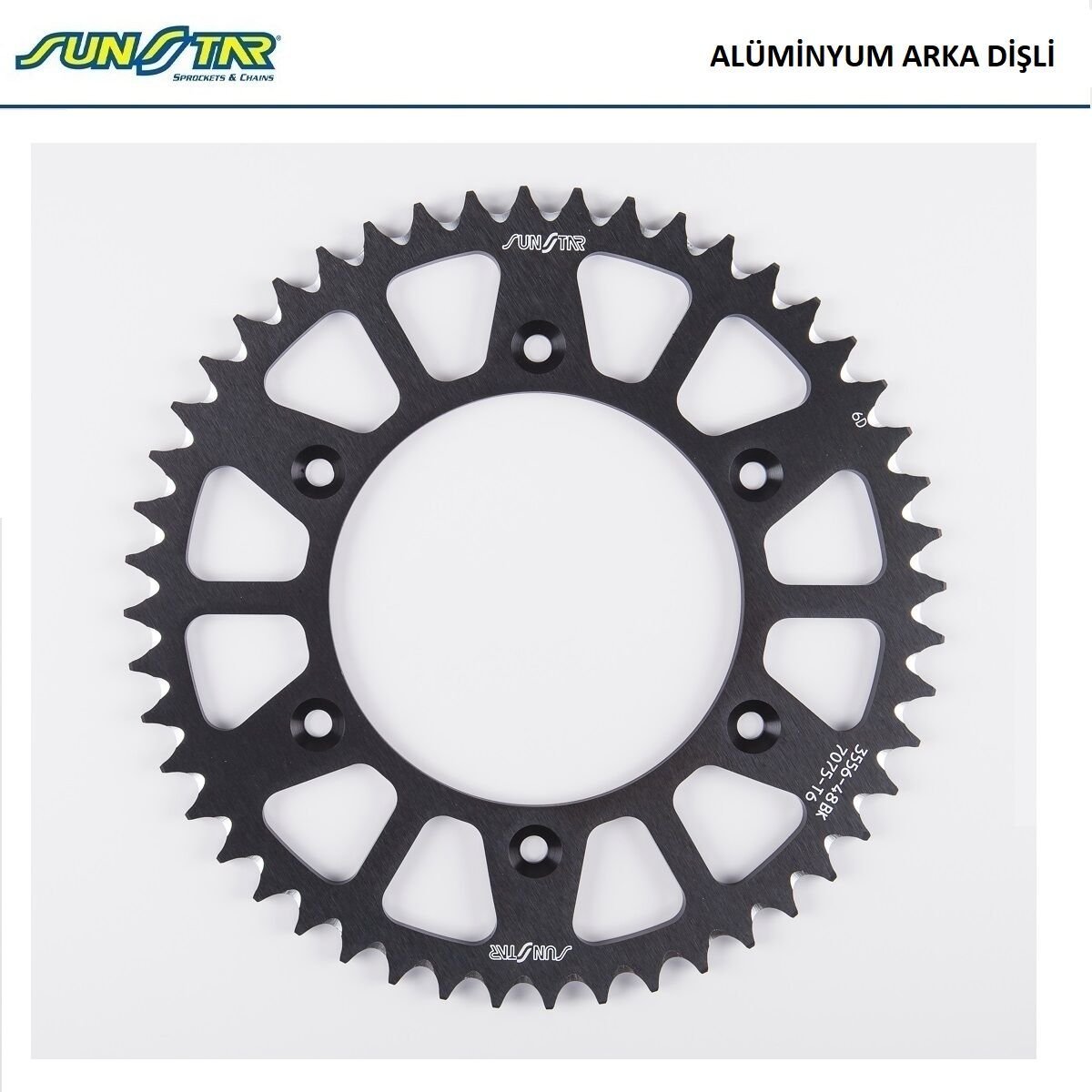 Beta RR 2T ENDURO RACING 250 ARKA DİŞLİ SİYAH ALÜMİNYUM