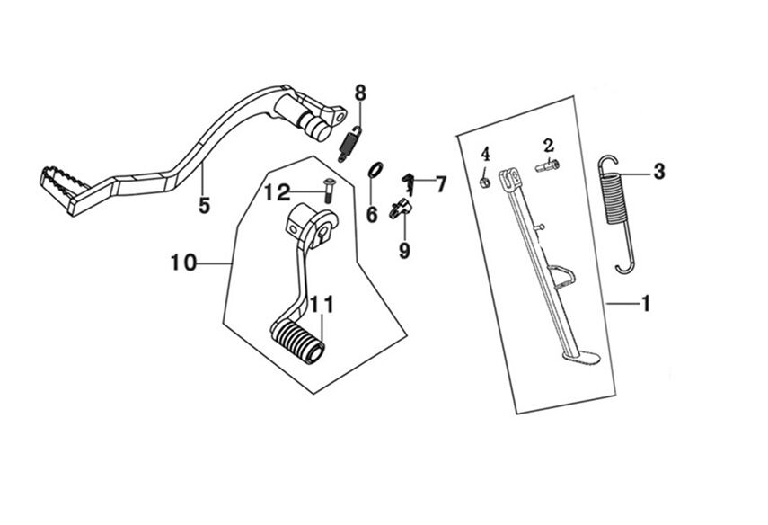 VOGE RALLY 250 VİTES PEDAL BRAKETİ