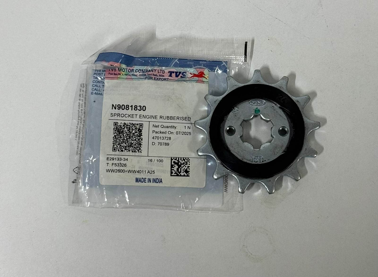 TVS APACHE RTR 200 TVS ORİJİNAL ÖN DİŞLİ