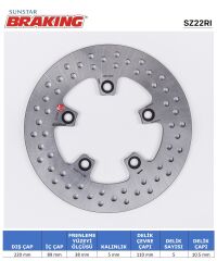 Suzuki GSX 600 SUZUKI GSXR 600-750-1000 / SV 650 / TL 1000 R-S YUVARLAK ARKA FREN DİSKİ