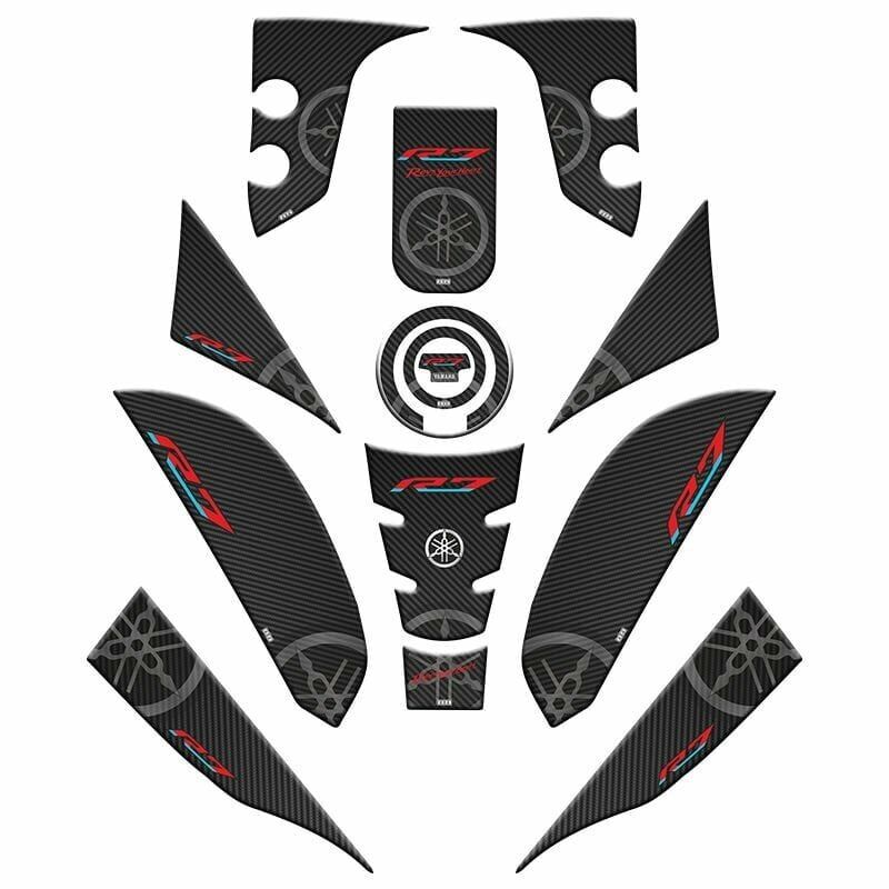 YAMAHA R7 2021 - 2024 UYUMLU FULL TANK PAD SET 006