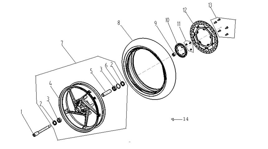 VOGE 525 RR ÖN TEKER MİLİ