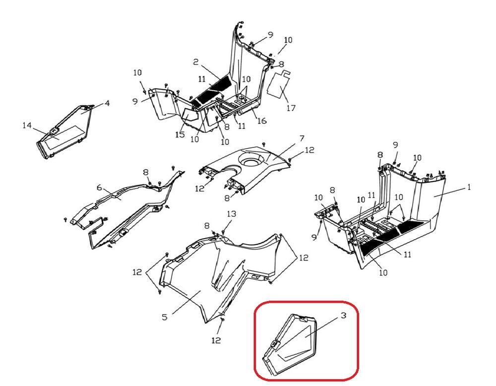REGAL RAPTOR F320 Depo Grenaj Alt Kapak Sol