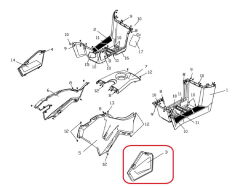 REGAL RAPTOR F320 Depo Grenaj Alt Kapak Sol