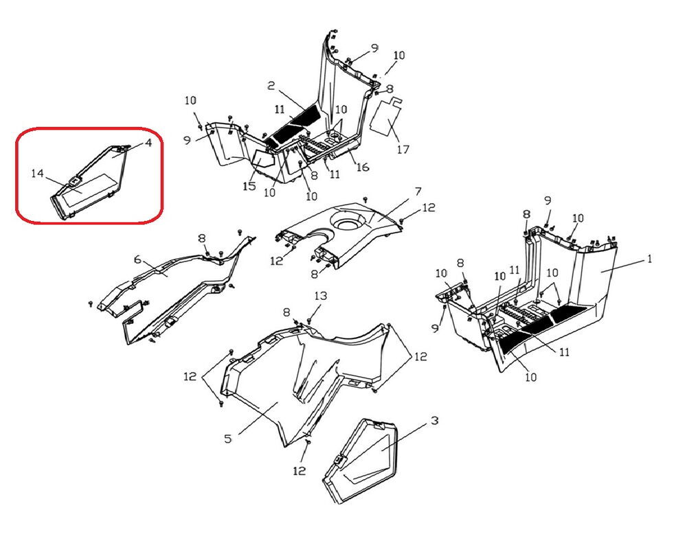 REGAL RAPTOR F320 Depo Grenaj Alt Kapak Sağ