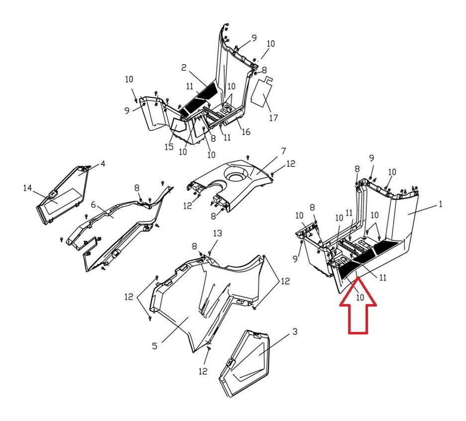 REGAL RAPTOR F320 Ayak Basamak Plastiği Sol