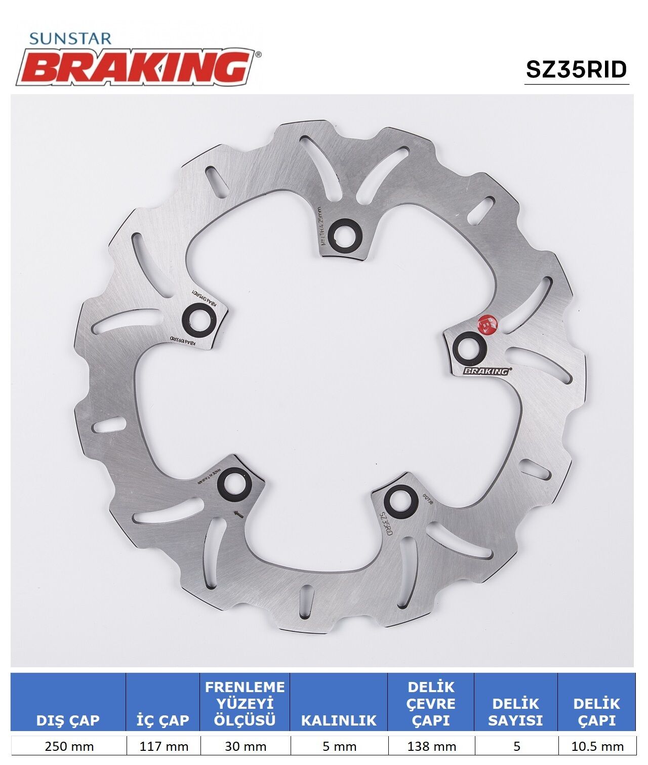 Suzuki BURGMAN AN 650 SUZUKI AN 650 BURGMAN DALGALI ARKA FREN DİSKİ