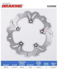 Suzuki BURGMAN AN 650 SUZUKI AN 650 BURGMAN DALGALI ARKA FREN DİSKİ