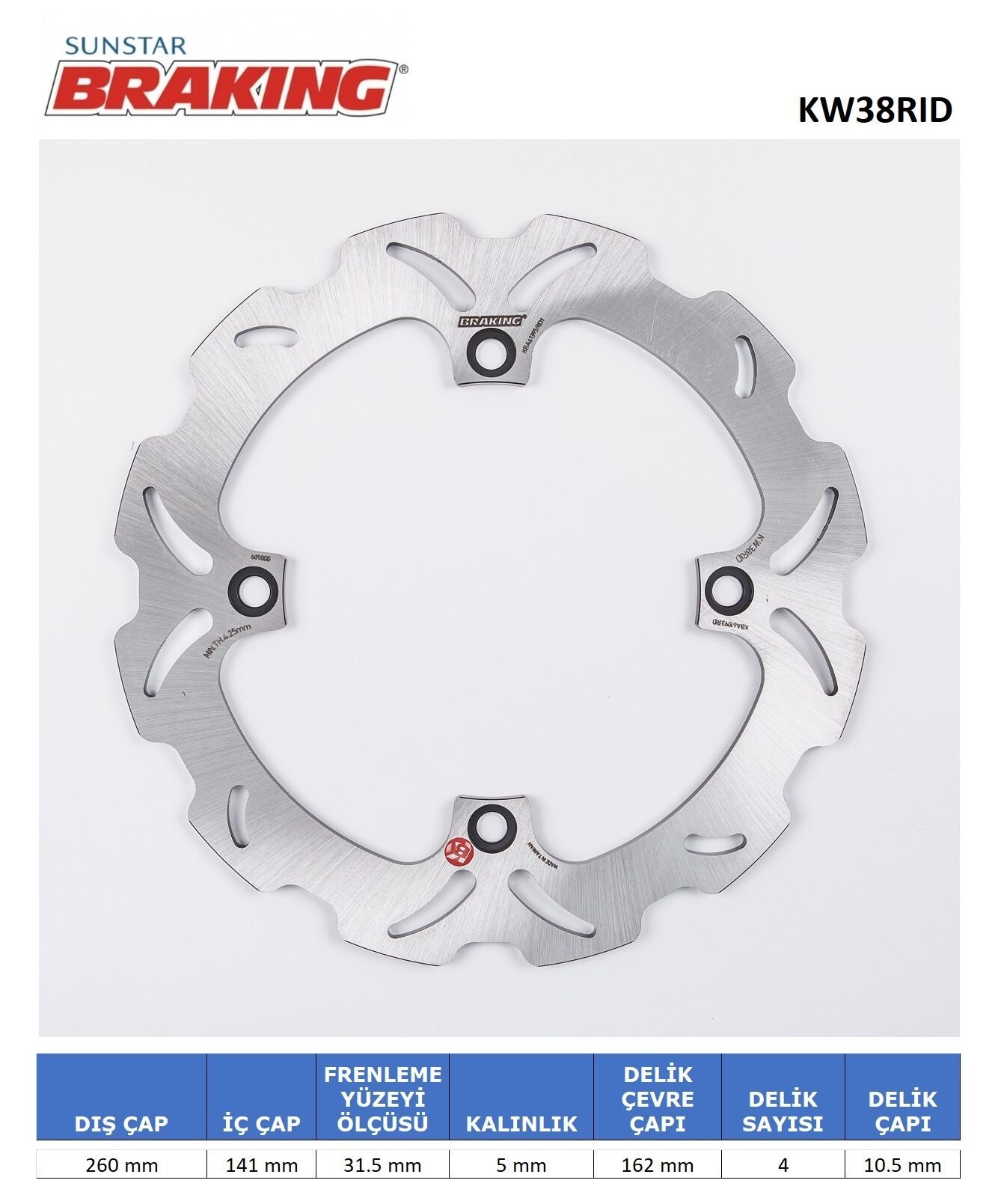 Suzuki V-STORM 650 DL-XT DALGALI ARKA FREN DİSKİ