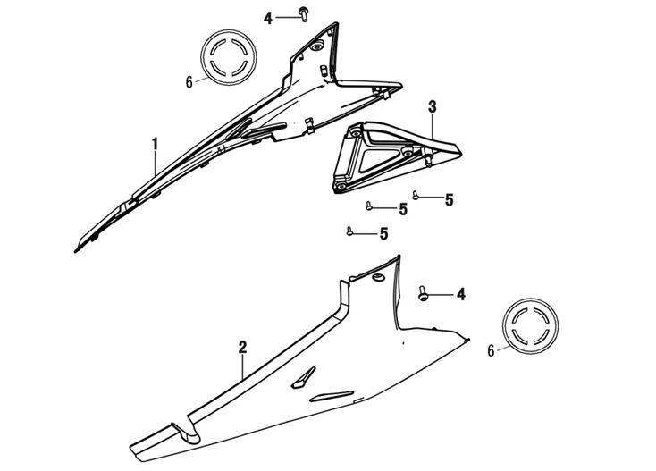 VOGE RALLY 250 AKÜ YAN KAPAK SAĞ