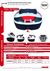 Arwic CV46 Kargo Motosiklet Çantası Beyaz