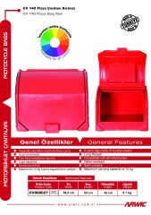 Arwic CV140 Pizza Çantası Kırmızı